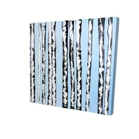 Begin Home Decor 2080-1616-LA52 16 x 16 in. Birches on A Blue Background-Print on Canvas