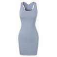 thumbnail image 1 of Made by Olivia Women's Fitted Sleeveless Sexy Body-Con Racer-Back Round Neck Mini Dress, 1 of 4