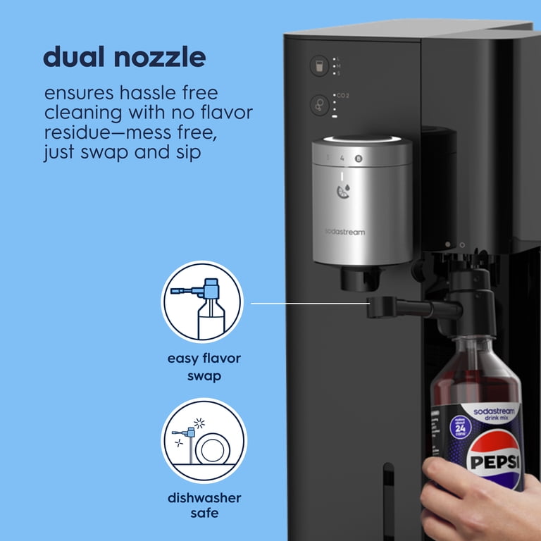 Sodastream Fountain Sparkling Drink Maker Black/Silver, Includes