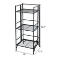 thumbnail image 6 of IVV 3 Tier Storage Rack Folding Metal Shelf Home Office Small Bookcase, 12.99"L x 11.2"W x 32.68"H, Black, 6 of 10