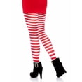 thumbnail image 2 of Plus Size White / Red Striped Tights, 2 of 5