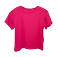 thumbnail image 1 of Plebaso T-shirts en Coton pour Garçons et Filles, Manches Courtes, T-Shirts de Couleur Unie, Col Ras du Cou, Hauts Basiques pour Enfants Unisexes, 1 of 3