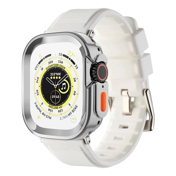 Correa de Silicona para Apple Watch con Funda Anticaída, Compatible con Todas las Series