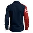 thumbnail image 4 of Hogleaql Funny Independence Day Pattern Hawaiian Shirts for Men 4th Of July American Flag Print Short Sleeve Patriotic Shirts Collared Button Down Dressy Summer Beach Workout Shirts for Men Navy L, 4 of 4