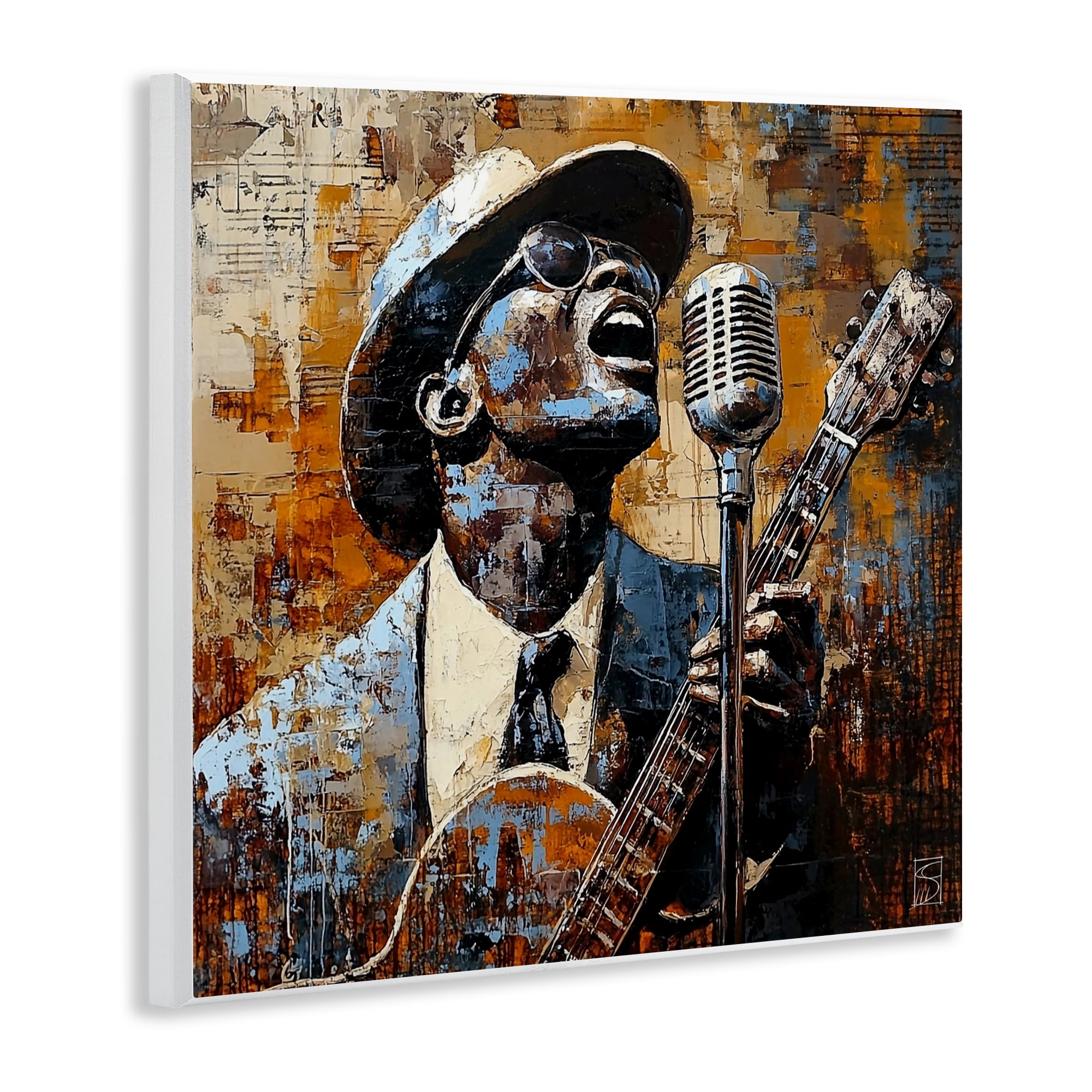 Stupell Industries Passionate Blues Singer Wall Plaque Art, design by Sara Culpepper