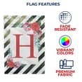 thumbnail image 5 of America Forever Spring Monogram Garden Flag Letter H 12.5 x 18 inches Double Sided Vertical Outdoor, Yard, Lawn, with Beautiful Bright Flowers, Floral Wreath, Rose, Summer Flowers Garden Flag, 5 of 5