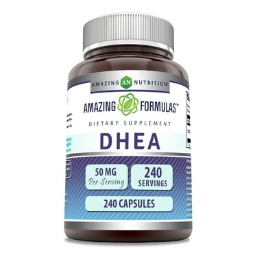 Amazing Formulas DHEA 50Mg Per Serving 240 Capsules Supplement | 240 Servings | 240 Capsules