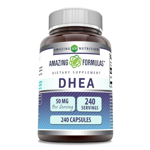 Amazing Formulas DHEA 50Mg Per Serving 240 Capsules Supplement | 240 Servings | 240 Capsules