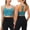 Green, variant on Gymayou Women Thin Strap Y-Back Sports Bra Quick Dry Shockproof Padded Yoga Crop Top Wireless Workout Fitness Bralette Black L