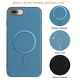 thumbnail image 3 of Allytechgroup iPhone 8 Plus/7 Plus Case with Magnetic Ring, Compatible with Magsafe Slim Back Cover Flannel Inner Lining Shockproof Protective Phone Case for Apple iPhone 8 Plus/7 Plus, Lightblue, 3 of 6