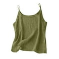 thumbnail image 2 of Lixiuxyad Built-in Bra Tank Tops A Retro Thin Slimming And Linen Inner Top Vest For Ladies,Green, 2 of 6
