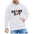 thumbnail image 1 of VBARHMQRT College Sweatshirts Men Rugby Printed Pocket Drawstring Hooded Sweatshirt Casual Loose Comfortable Trendy Business Sweatshirt, 1 of 4