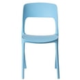 thumbnail image 2 of Chaise de Salle à Manger Extérieure Moderne en Plastique avec Dossier Courbé Ouvert, Bleu Ensemble de 4, 2 of 7