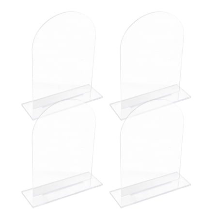 4pcs DIY Clear Acrylic Table Number Signs Blank Sheets with Stand for Wedding Reception Dinner Party Events