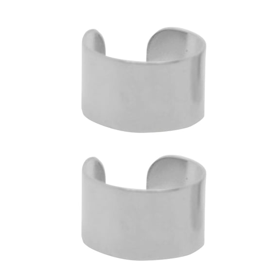 AYYUFE 1Pair Simple Ear Cuff Clip-on Non Piercing Earrings Women Punk Party Jewelry Alloy Silver