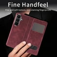 thumbnail image 5 of Dteck Case for Samsung Galaxy Z Fold 7,Magnetic Leather Flip Stand Case,Slim Anti-Drop Protective Hard PC Retro Stylish Business Cover for Galaxy Z Fold 7,Winered, 5 of 7
