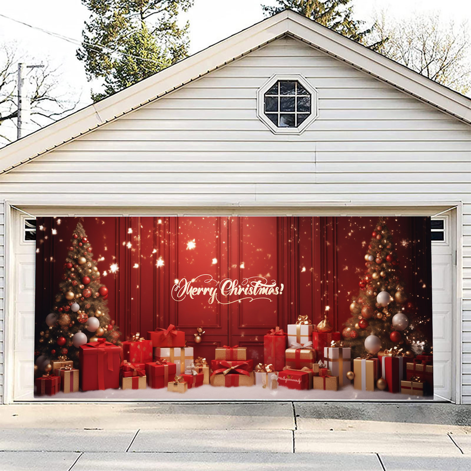 2024 New Christmas Garage Door Decorations Christmas Garage Door Mural ...