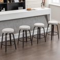 thumbnail image 6 of Swivel Bar Stools Set of 2 for Island Kitchen, Modern 26" Backless Counter Height Bar Stools, 360 Swivel Seat Grey, 6 of 6