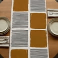 thumbnail image 5 of Table Runners 70 Inches Long Dress Scarves, Brown Farmhouse Coffee/Dining/Kitchen Table Decor, Holiday Table Runner, Modern Painting Farmhouse Striped Abstract Art 13x70 Inch, 5 of 9