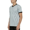 thumbnail image 3 of Toptie Basketball Referee Jersey, Officials Grey V-Neck Performance Shirt with Black Pinstripes-XL, 3 of 6