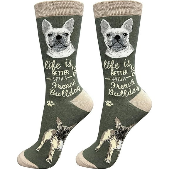 E&S Pets Pet Lover Socks, Life is Better with a French Bulldog