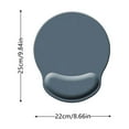 thumbnail image 2 of Klonfd Pad With Wrist Support Ergonomic Pad With Memory Foam Wrist Rest Cushion Rubber Base Gaming Mice Pad For Home Computer Laptop, 2 of 3