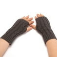 thumbnail image 2 of Women Fashion Knitted Plush Twist Windproof Warm Thickened Fingered Plus Gloves Mittens for Women Cold Weather Insulated Gloves Mittens Women Gloves Mittens Men Winter Warm Gloves Mittens Combo with, 2 of 3