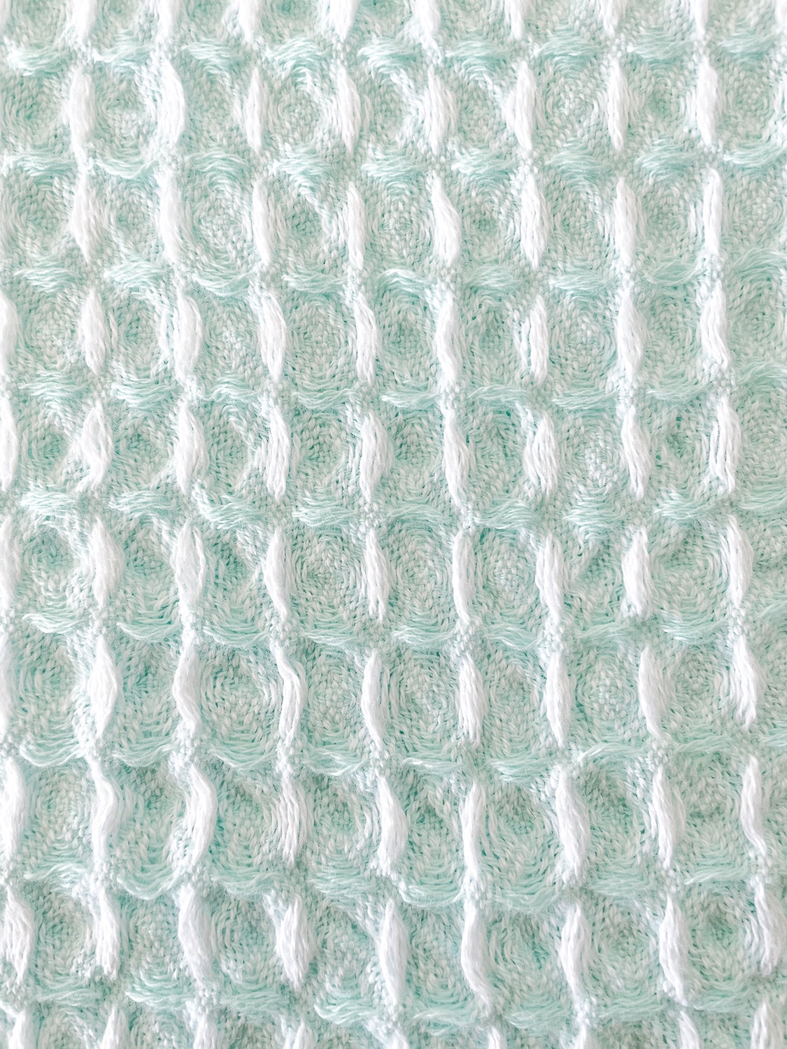 2 Tone Turkish Cotton Waffle Bath Towel Sky Blue