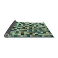 thumbnail image 2 of Ahgly Company Indoor Round Oriental Light Blue Modern Area Rugs, 7' Round, 2 of 4