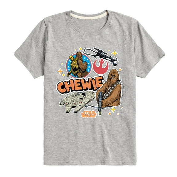 Star Wars - Chewie Stickers - Toddler And Youth Short Sleeve Tee