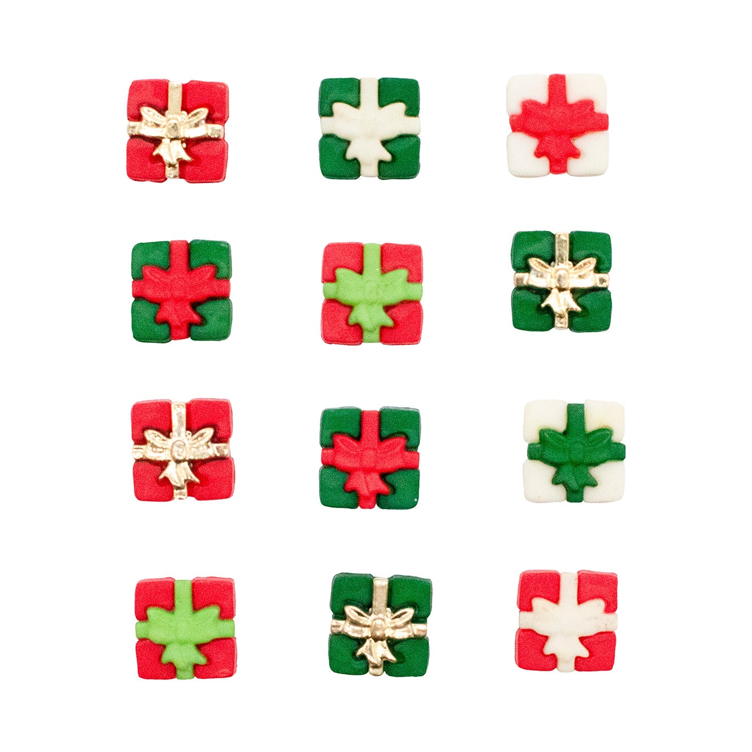 Buttons Galore Christmas Super Bundle Red Green Sequins Set of 20 Craft Embellishments