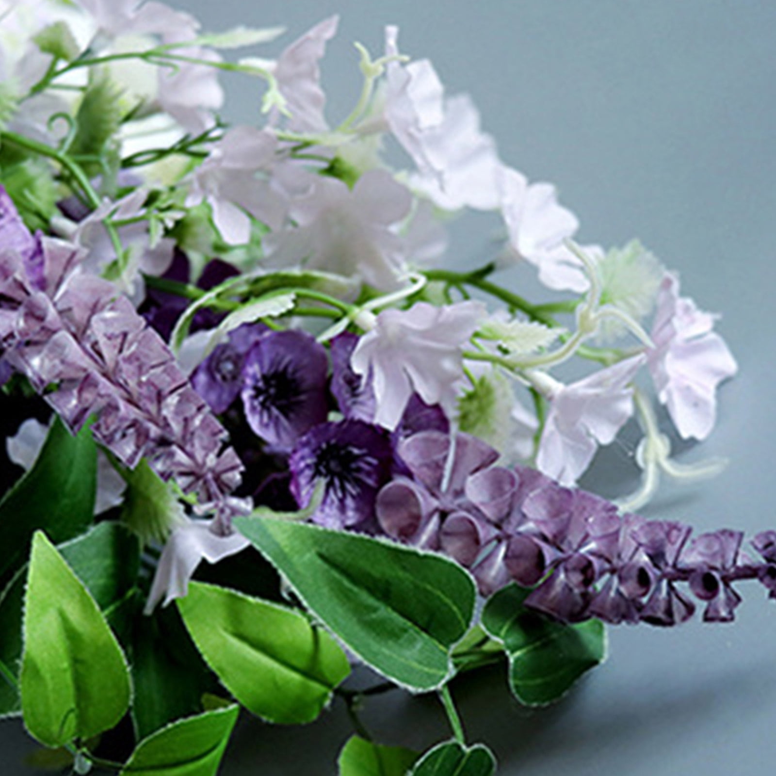 Water Drop Style Bridal Bouquet European Wedding Artificial White Purple Flower Lavender Waterfalls Holding Flowers