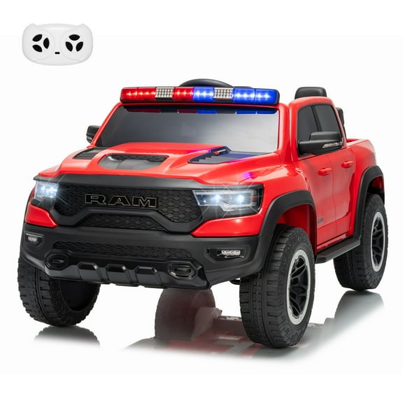 12V Kids Electric Truck Car with Remote Control, Electric Ride On Car for Kids with LED Lights, Music, Storage, Gift for Toddlers 3-10