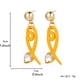 thumbnail image 5 of HomeKingdee 2 Pcs Yellow Plastic Fishtail Water Drop Line Earrings with Diamond - Cute Small Fresh Fashion Earrings for Women for Wedding Anniversary Christmas Valentine Birthday Thanksgiving Gift, 5 of 5