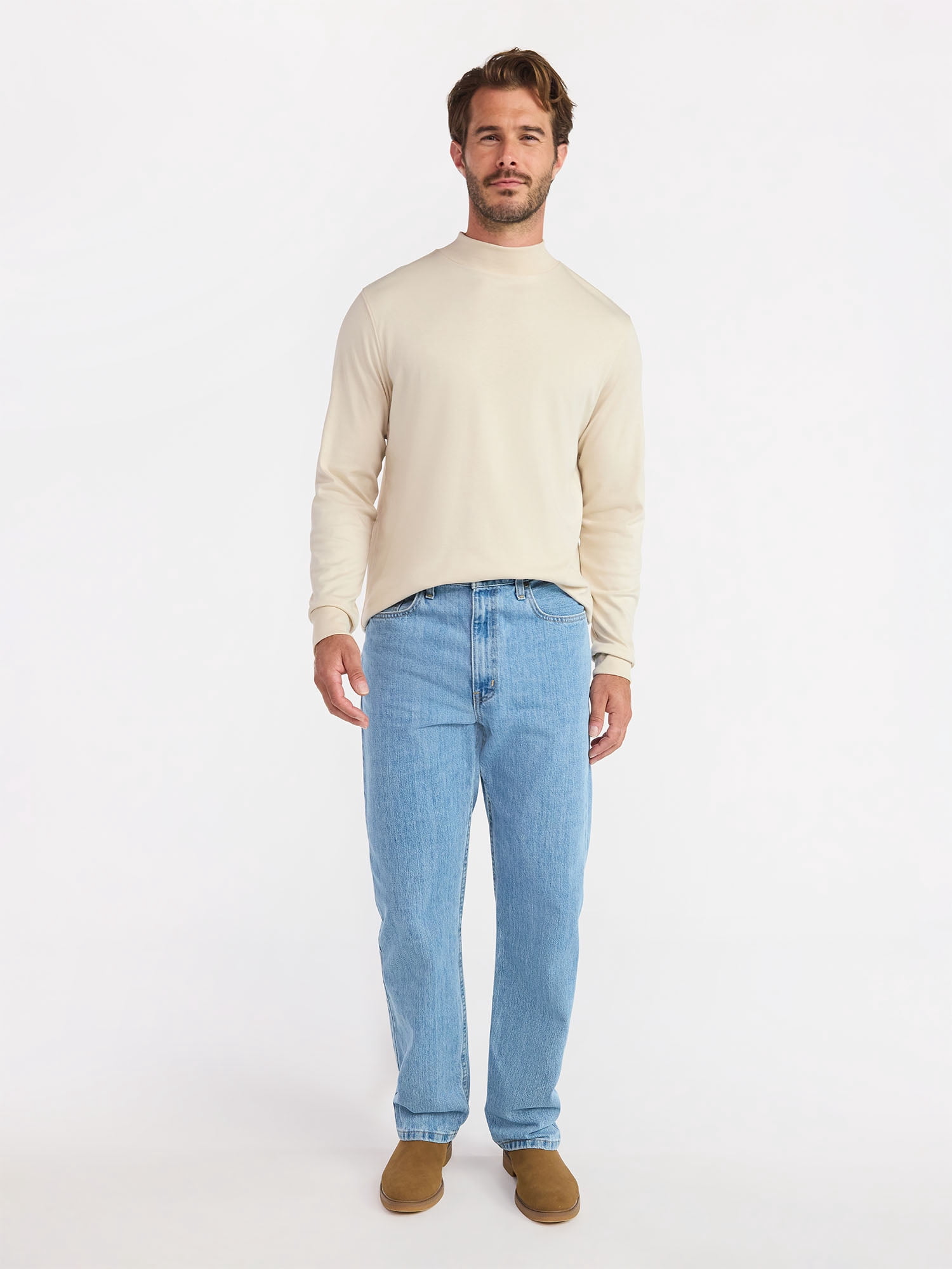 George Men's & Big Men's Relaxed Fit 100% Cotton Jeans, Sizes 28-54