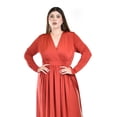 thumbnail image 4 of Maxi vestido con aberturas Roman Fashion /Tallas Extras, 206DX (Ladrillo) naranja oscuro 42, 4 of 6
