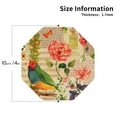 thumbnail image 2 of Honeii Vintage Bird print Leather Coaster Set of 4, ideal for safeguarding your furniture from drinks spills and effortless cleanup-Octagon, 2 of 6