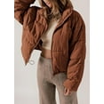 thumbnail image 2 of CAILDANL Womens Winter Quilted Jackets Long Sleeve Full Zip Puffer Jacket Coats with Pockets, 2 of 2
