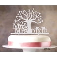 thumbnail image 1 of Mr and Mrs Wedding Cake Topper Cake Decorations Custom Cake Topper Couple Name Color Option Available 7 Inches Wide, 1 of 1