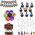 thumbnail image 4 of Roblox Virtual World Party Decorations Set, Game Robot Banner Balloons Swirls Cake Toppers, 4 of 5