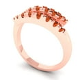 thumbnail image 2 of 0.235 ctw Wedding Band for Women - 18K Rose Gold Simulated Red Diamond Stackable Eternity Ring, 2 of 6