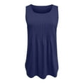 thumbnail image 3 of SNKSDGM Going Out Tops for Women Plus Size Long Sleeve Women’S Sleeveless Round Neck Loose fit Solid Color Vest Top Casual Summer Tank Top Stylish and Comfortable Daily Wear. for Layering Or ., 3 of 4