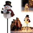 thumbnail image 4 of Christmas Clearance,Snowman Magic Fountain Garden Light, Flowing Snowflake LED Christmas Stake Light, Solar Powered Cascading Warm Glow Outdoor Yard Decor for Lawn, 4 of 5