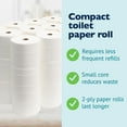 thumbnail image 3 of Coreless Commercial Toilet Paper, 2 Ply High Capacity Bath Tissue Rolls, 1000 Sheets Per Roll Compact Design, 36 Rolls for High Traffic Areas, 3 of 6