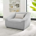 thumbnail image 2 of Armchair Accent Chair, Fabric, Light Grey Gray, Modern Contemporary Urban Design, Living Lounge Room Hotel Lobby Hospitality, 2 of 8