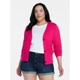 thumbnail image 2 of Time and Tru Women's V-Neck Cardigan Sweater, Lightweight, Sizes XS-XXXL, 2 of 6
