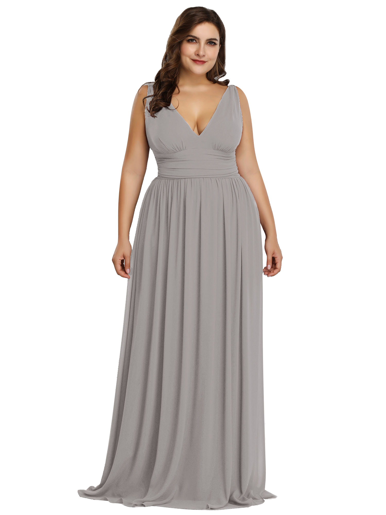 EverPretty Womens ALine Plus Size Sun Dresses for Women 90162 Grey