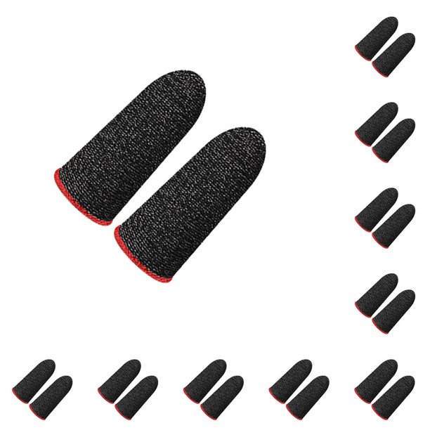 Sidaley Finger Sleeves Sweat Proof Touch Controllers Mobile Gaming Accessory Game Screen Breathable Anti-fingerprint Comfortable No.1 10piezas