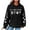 Black, variant on ICHUANYI Women Pullover Print Hooded Neck Long Sleeve Loose Single Sweatshirt Tops