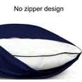 thumbnail image 6 of Flxxie Silky Satin Pillowcase Set of 2 Envelope Closure, California King, 20" x 40", Navy Blue, 6 of 7